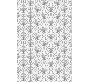Papier peint bureau feuilles grises sur fond blanc - TenStickers