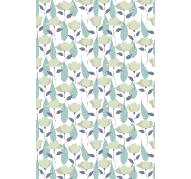 Papier peint bureau motif plantes couleurs pastel - TenStickers