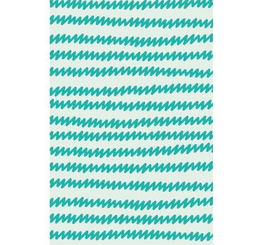 Papier peint bureau zigzag aquamarine et blanc - TenStickers