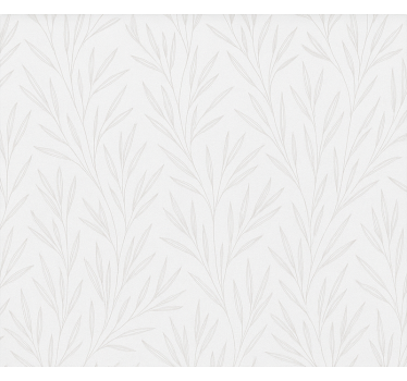 Papier peint salle de bain motif feuilles fines - TenStickers