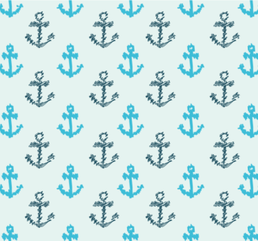 Papier peint salle de bain motif ancres - TenStickers