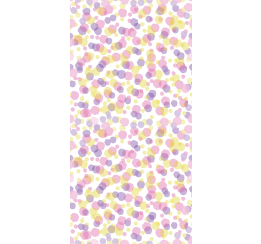 Papier peint salle de bain motif bulles roses - TenStickers