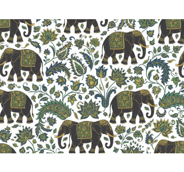 Papier peint éléphants motif éléphants réaliste - TenStickers