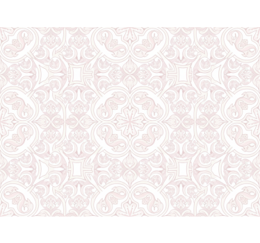 Papier peint art motif méditerranéen rose clair - TenStickers