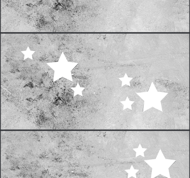 Papier peint étoiles blanches imitation mur beton - TenStickers