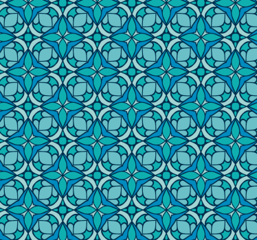 Papier peint salle de bain deco bleu - TenStickers
