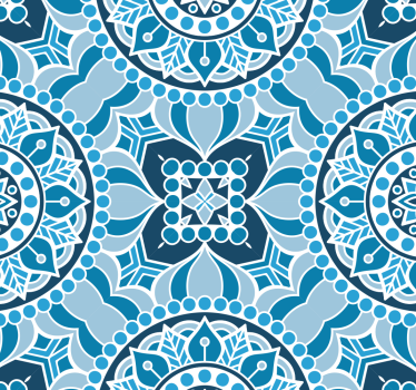 Papier peint salle de bain style mandala - TenStickers