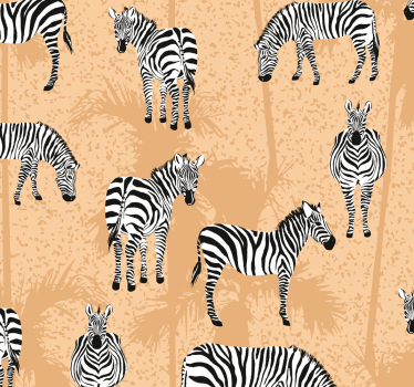 Papier peint salle de bain zèbres safari - TenStickers