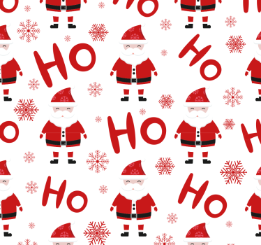 Papier peint de salon de modèle de père noël et de hohoho - TenStickers