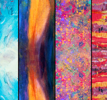 Papier peint salon panneaux d'art abstrait - TenStickers