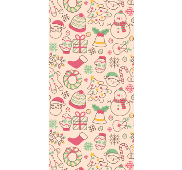 Papier peint Noël joie des fêtes - TenStickers