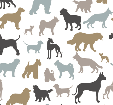 Papier peint chambre races de chiens - TenStickers