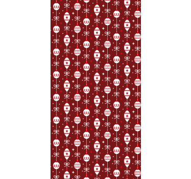Papier peint Noël motif de crâne festif - TenStickers