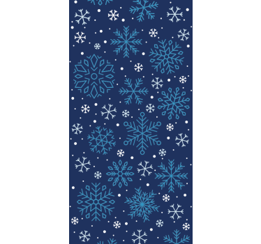 Papier peint Noël motifs de flocon de neige - TenStickers