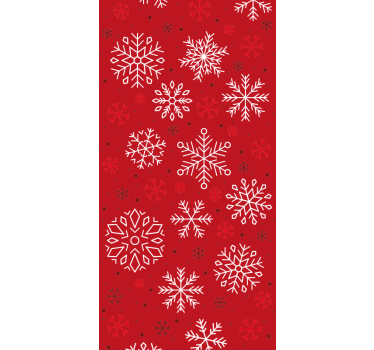 Papier peint Noël flocons de neige saisonniers - TenStickers