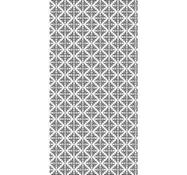 Papier peint bureau élégant floral noir - TenStickers