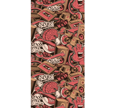 Papier peint art brainstorming éclectique - TenStickers