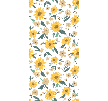 Papier peint floral Éventail floral - TenStickers