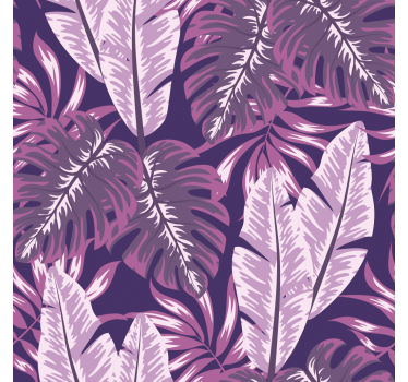 Papier peint fleur moderne Maranta violet - TenStickers