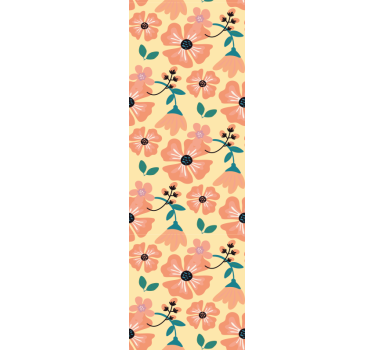 Papier peint floral motif fleurs épanouies - TenStickers