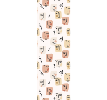 Papier peint art motifs abstraits du visage - TenStickers
