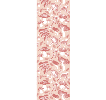 Papier peint art motif champignon - TenStickers