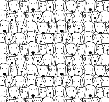 Papier peint chambre chiens mignons - TenStickers