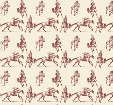 Tapisserie chambre sticker cheval beige et marron - TenStickers