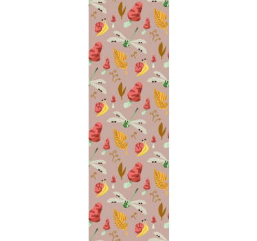 Papier peint art motifs naturels fantaisistes - TenStickers