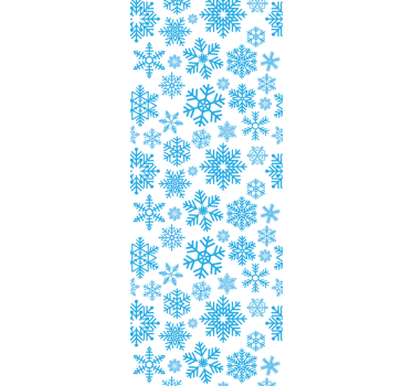 Papier peint Noël motif de flocon de neige saisonnier - TenStickers