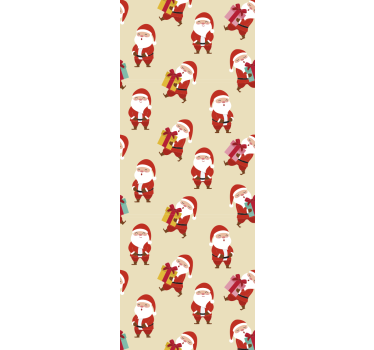 Papier peint Noël personnages festifs - TenStickers