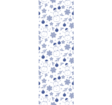 Papier peint Noël modèle de bonhommes de neige de vacances - TenStickers