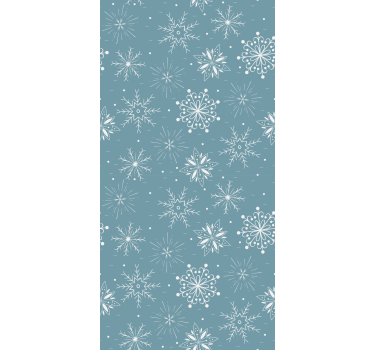 Papier peint Noël motif de flocons de neige - TenStickers