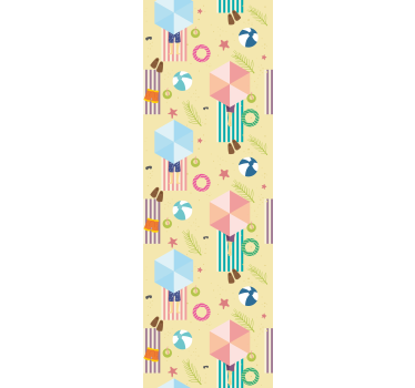 Papier peint Noël éléments saisonniers ludiques - TenStickers
