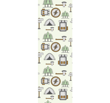 Papier peint art motifs d'aventure en plein air - TenStickers