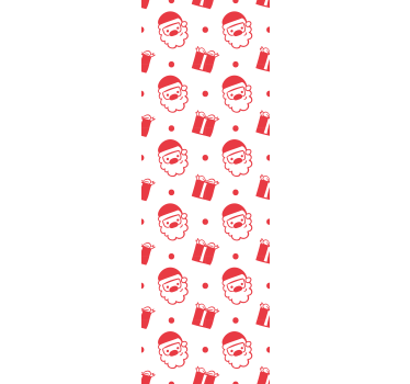 Papier peint noël motif festif du père noël - TenStickers