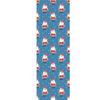 Papier peint noël motifs joyeux du père noël - TenStickers
