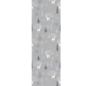 Papier peint Noël motif festif de renne - TenStickers