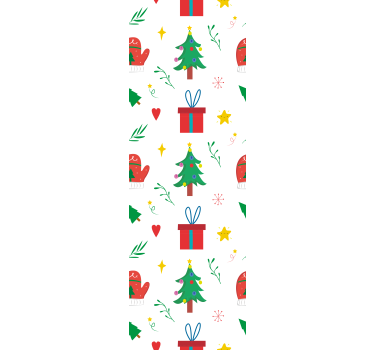 Papier peint Noël motifs de fêtes de fin d'année - TenStickers