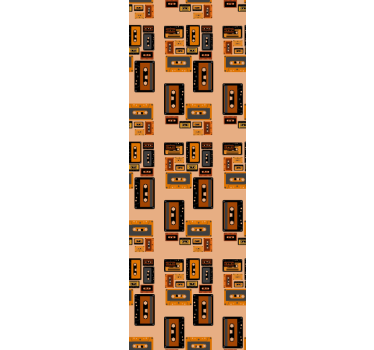 Papier peint art cassette rétro - TenStickers