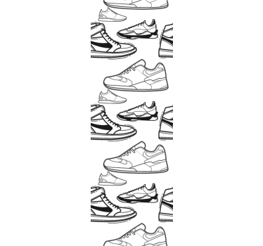 Papier peint art illustrations de baskets - TenStickers