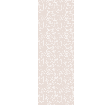 Papier peint art motifs de visage abstraits - TenStickers