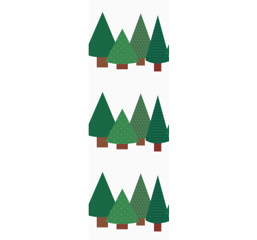 Papier peint Noël conifères à pomme de pin - TenStickers