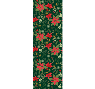 Papier peint Noël motif floral festif - TenStickers