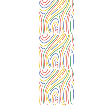 Papier peint bureau lignes courbes colorées - TenStickers