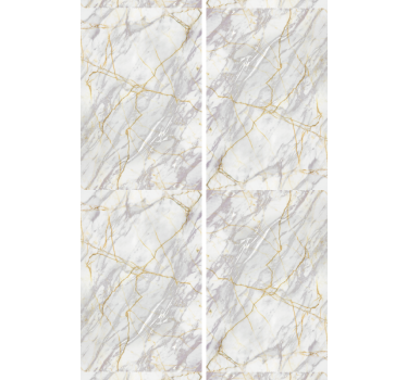 Papier peint effet marbre surface grise et dorée - TenStickers