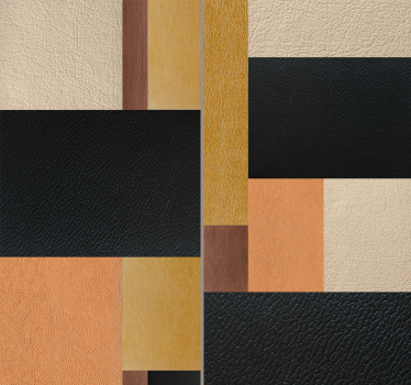 Papier peint graphique Mosaïque effet cuir - TenStickers