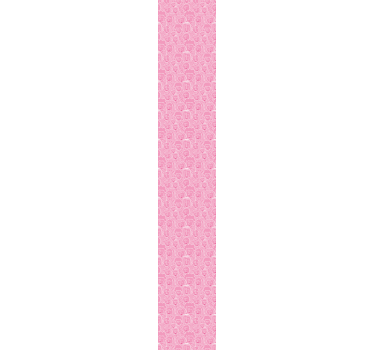 Papier peint rose motif visages de filles - TenStickers