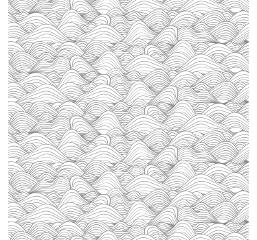Papier peint tête de lit motif gris ondulé - TenStickers