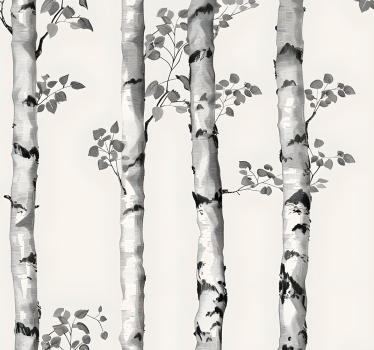 Papier peint entrée grands arbres d'hiver - TenStickers